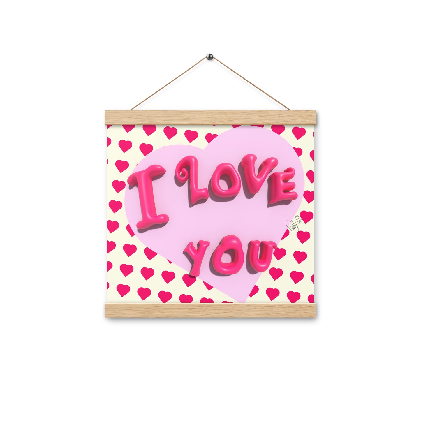 I love you heart Poster with hangers