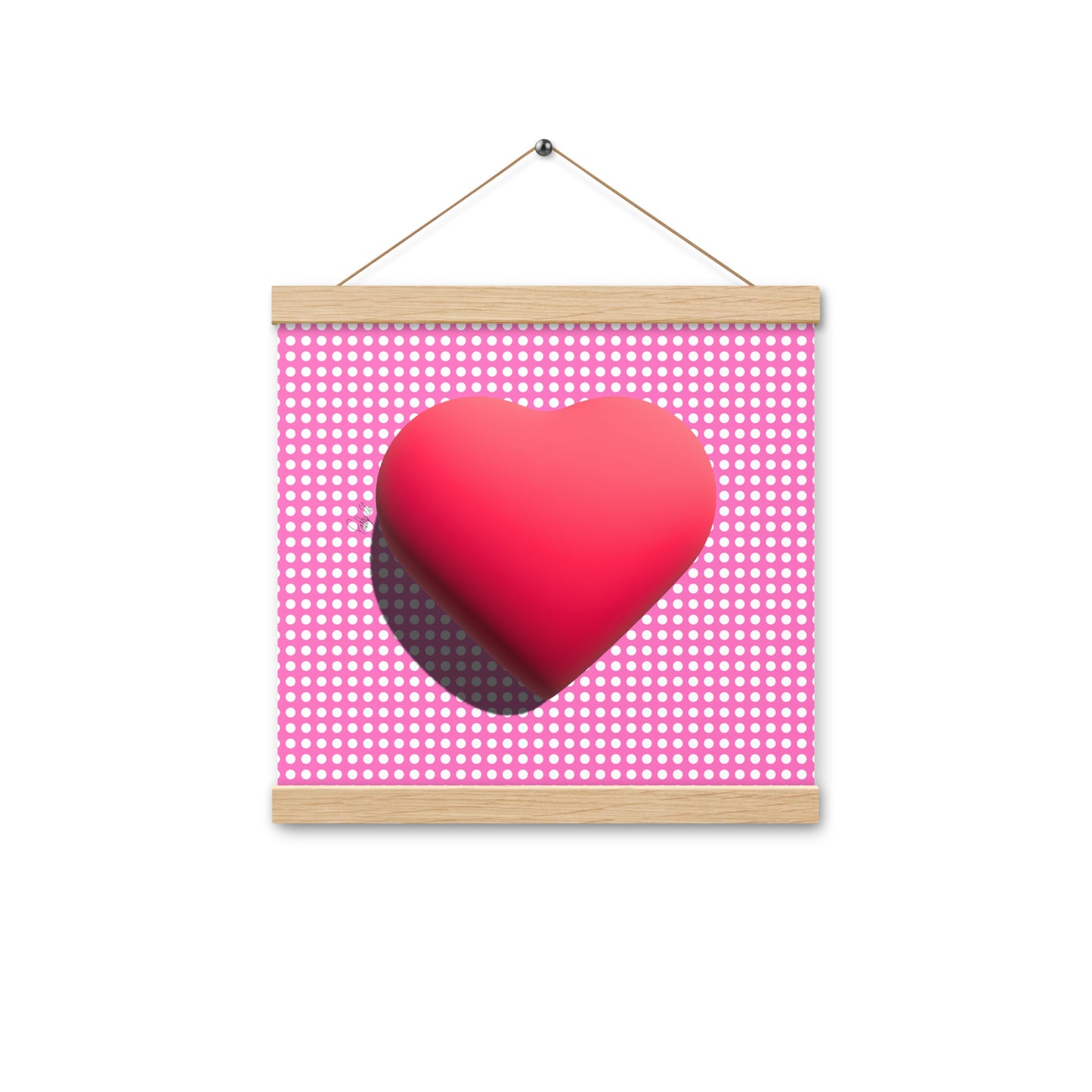 Shining heart for love Poster with hangers