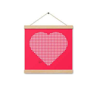 In love (dotted heart) Poster with hangers