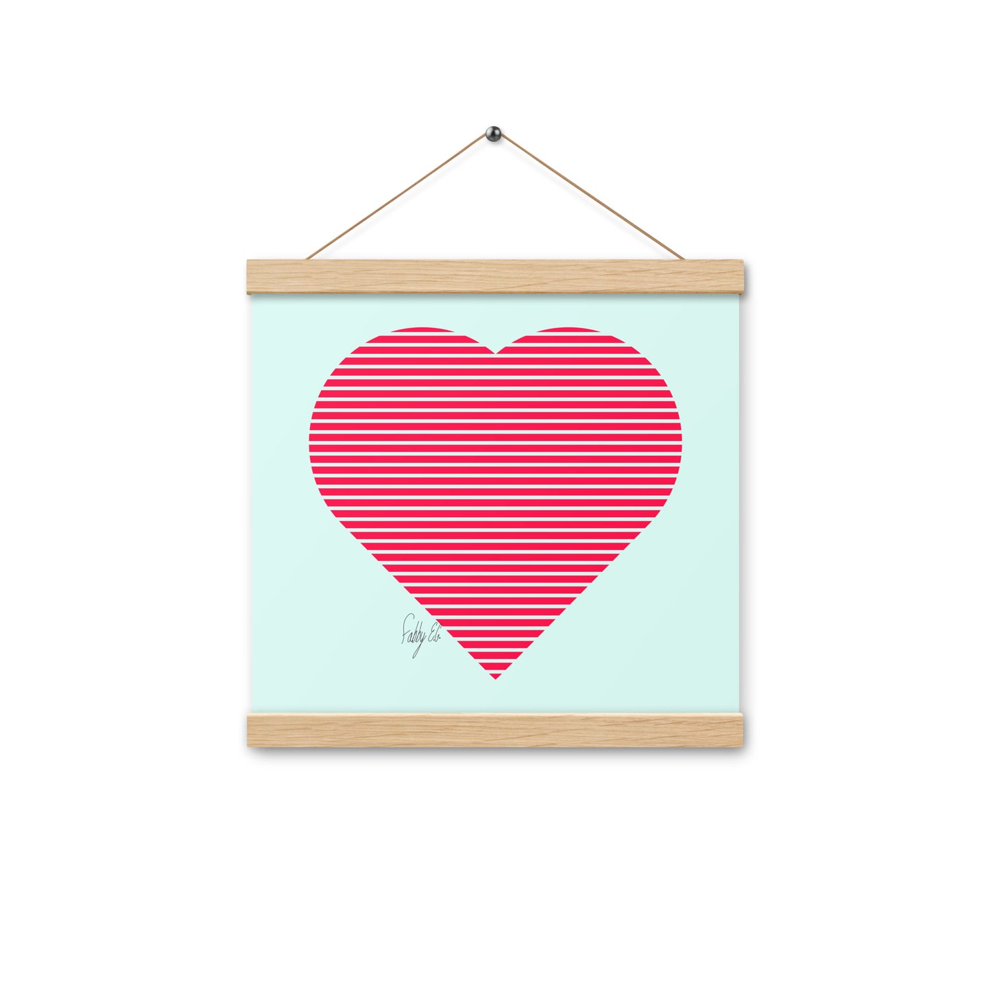 In love (passion heart stripes) Poster with hangers