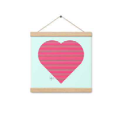 In love (passion heart stripes) Poster with hangers