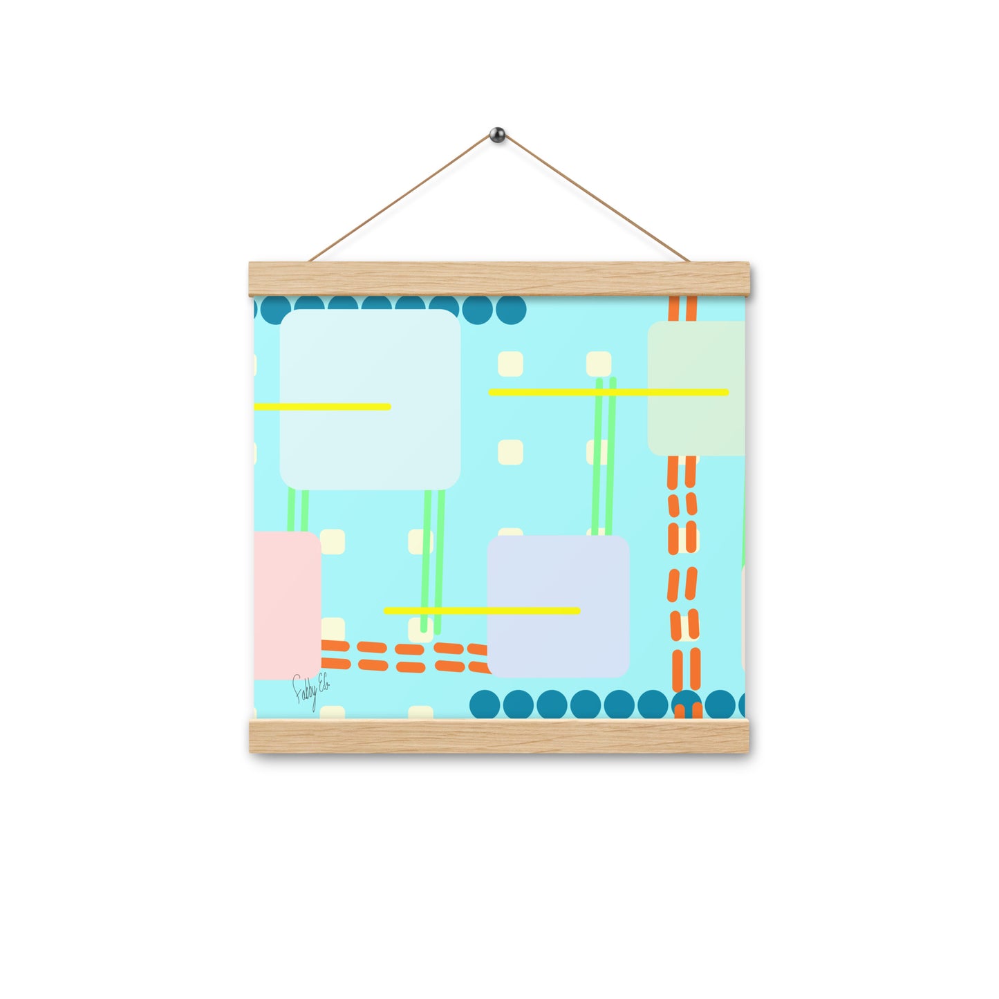 Off grid blue Poster with hangers