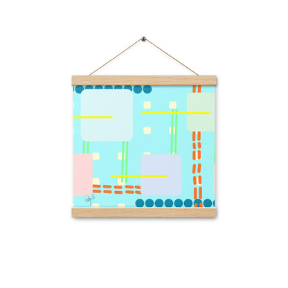 Off grid blue Poster with hangers