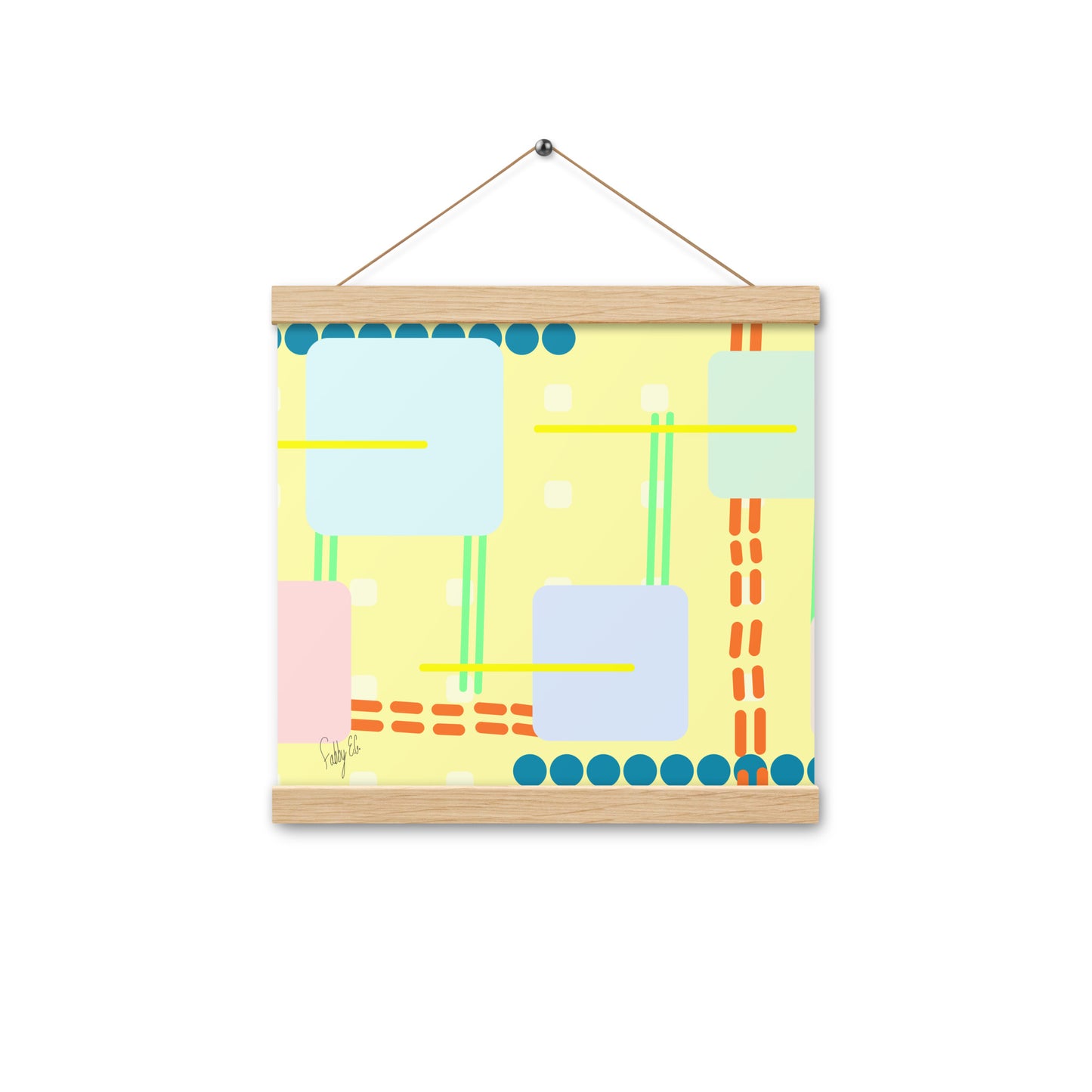 Off grid yellow Poster with hangers