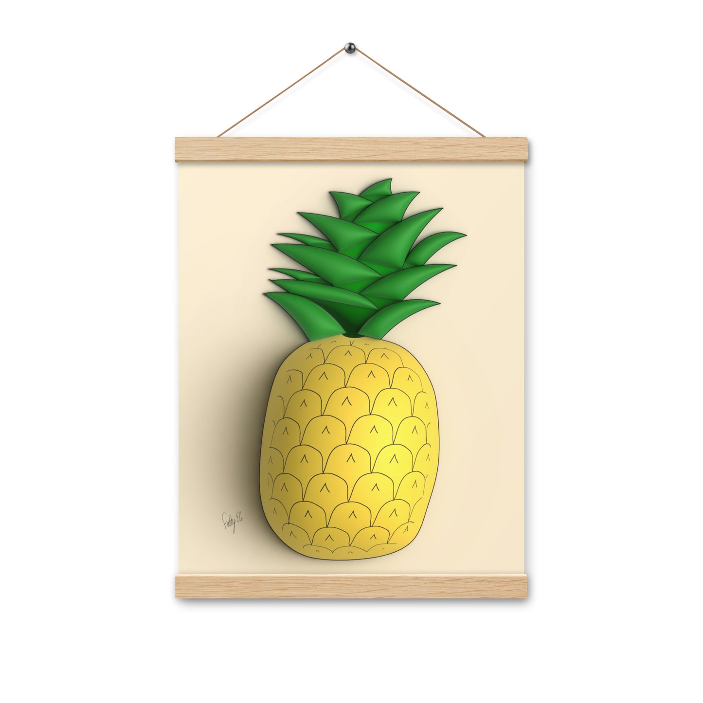 Pineapple 3D Poster with hangers