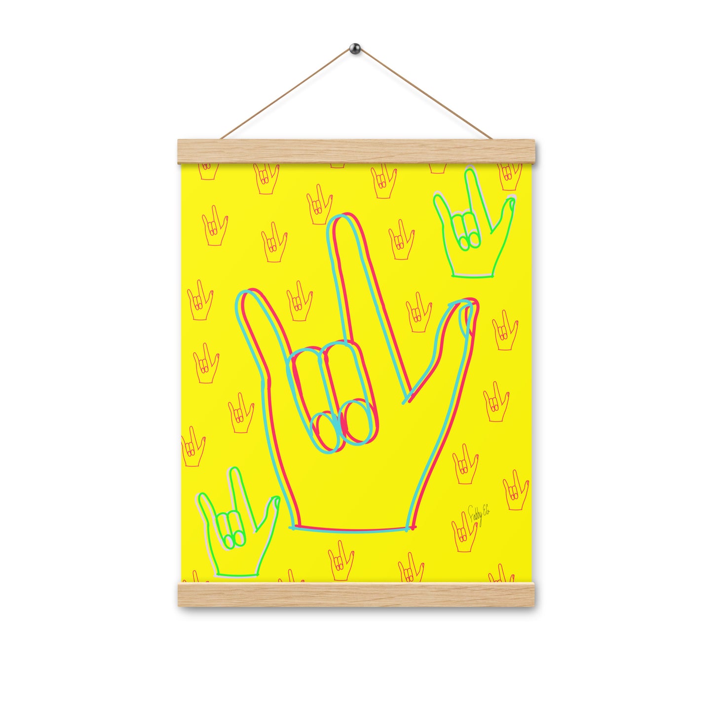 I love you sign language Poster with hangers