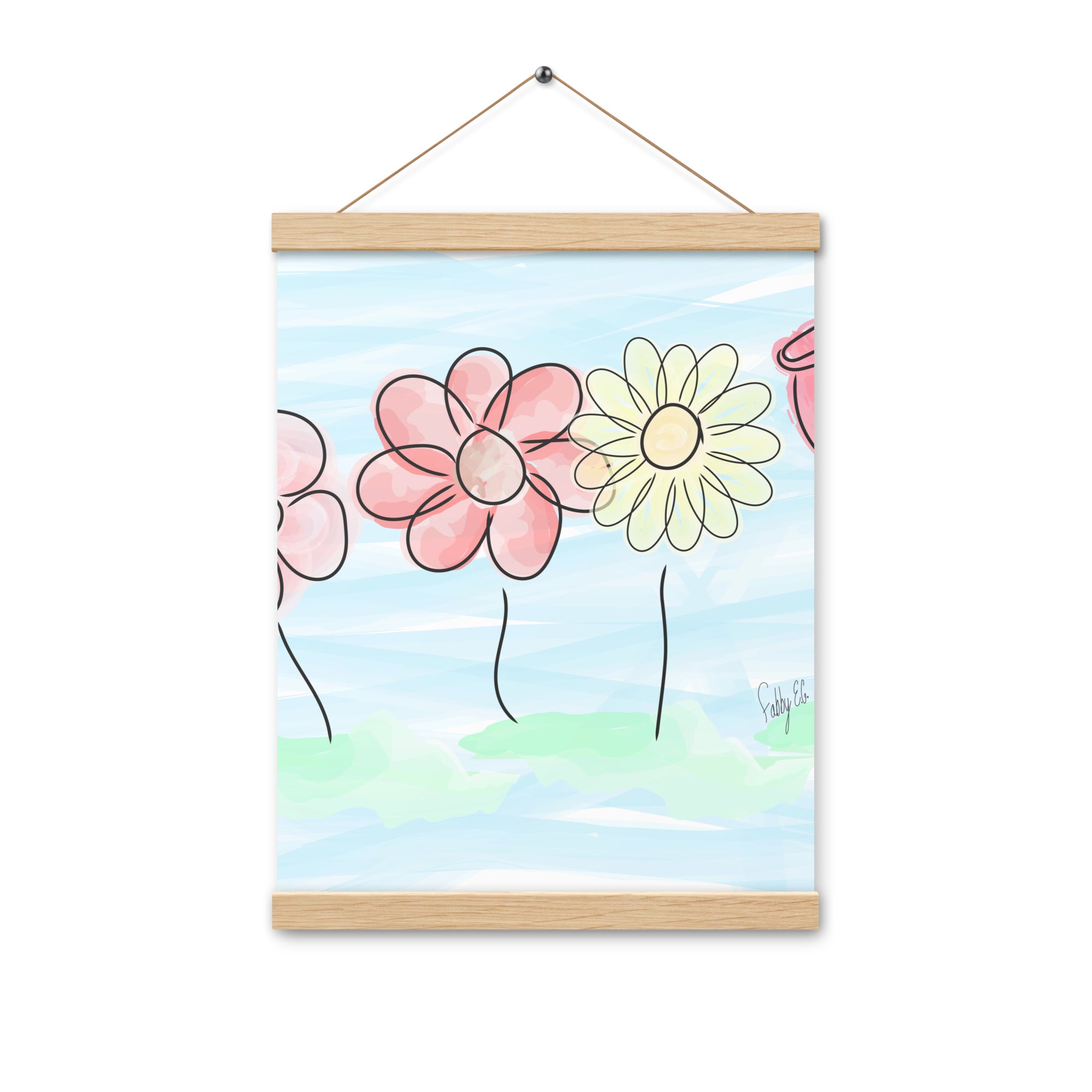 Buying myself four flowers Poster with hangers