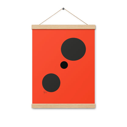 Dots orange Poster with hangers