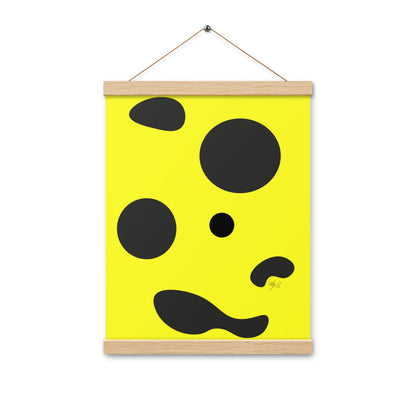 Dots yellow Poster with hangers