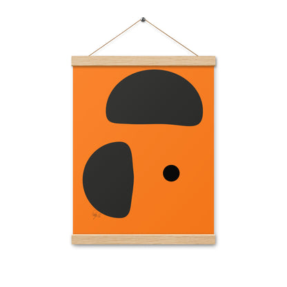 Opposite dots orange Poster with hangers