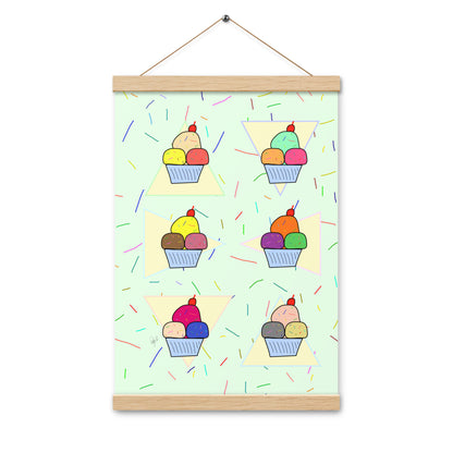 Ice cream time Poster with hangers