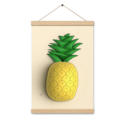 Pineapple 3D Poster with hangers