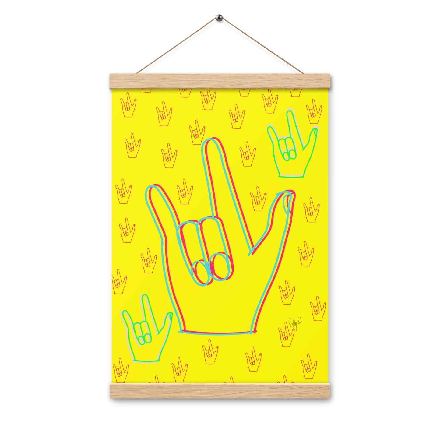 I love you sign language Poster with hangers