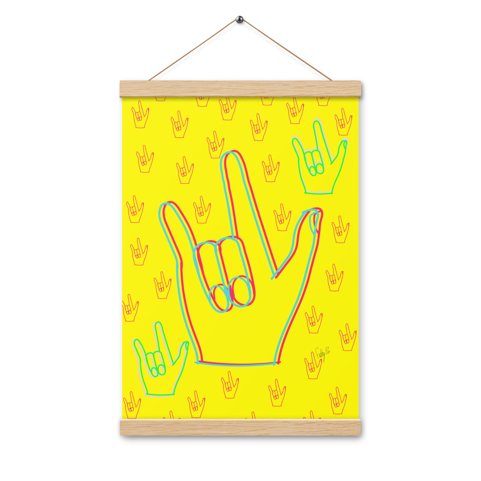 I love you sign language Poster with hangers