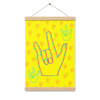 I love you sign language Poster with hangers