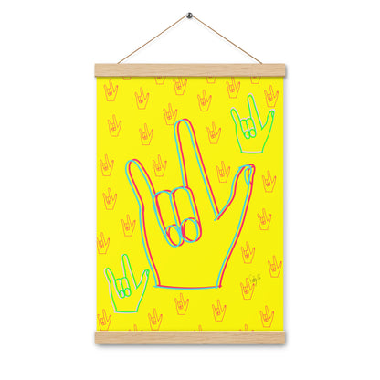 I love you sign language Poster with hangers