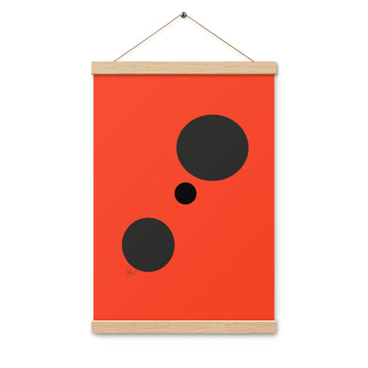 Dots orange Poster with hangers