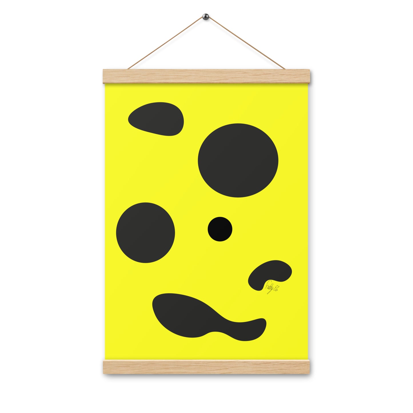 Dots yellow Poster with hangers