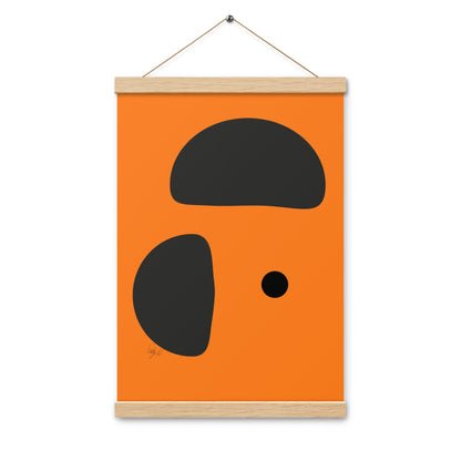 Opposite dots orange Poster with hangers