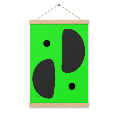 Mirror effect dots green Poster with hangers