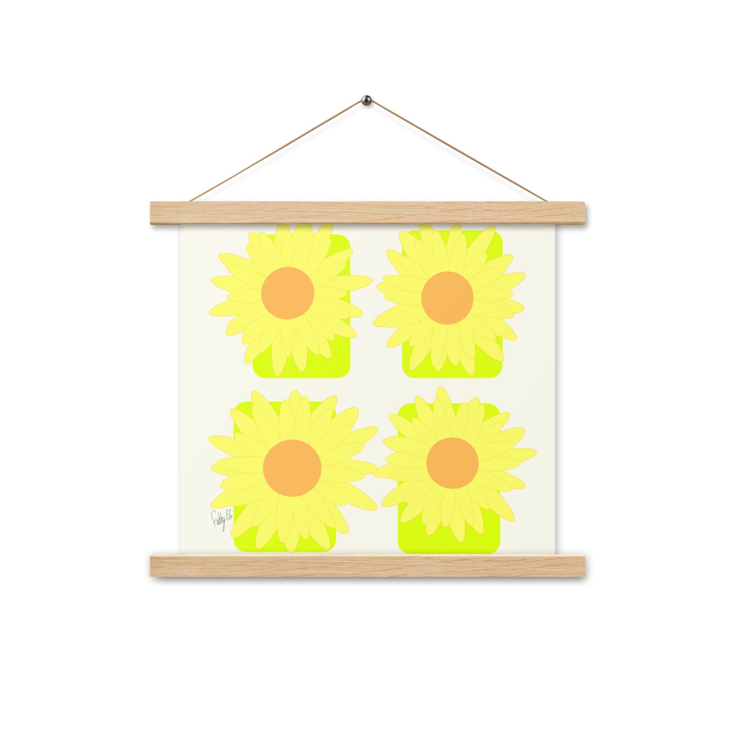 Sunflower squares Poster with hangers