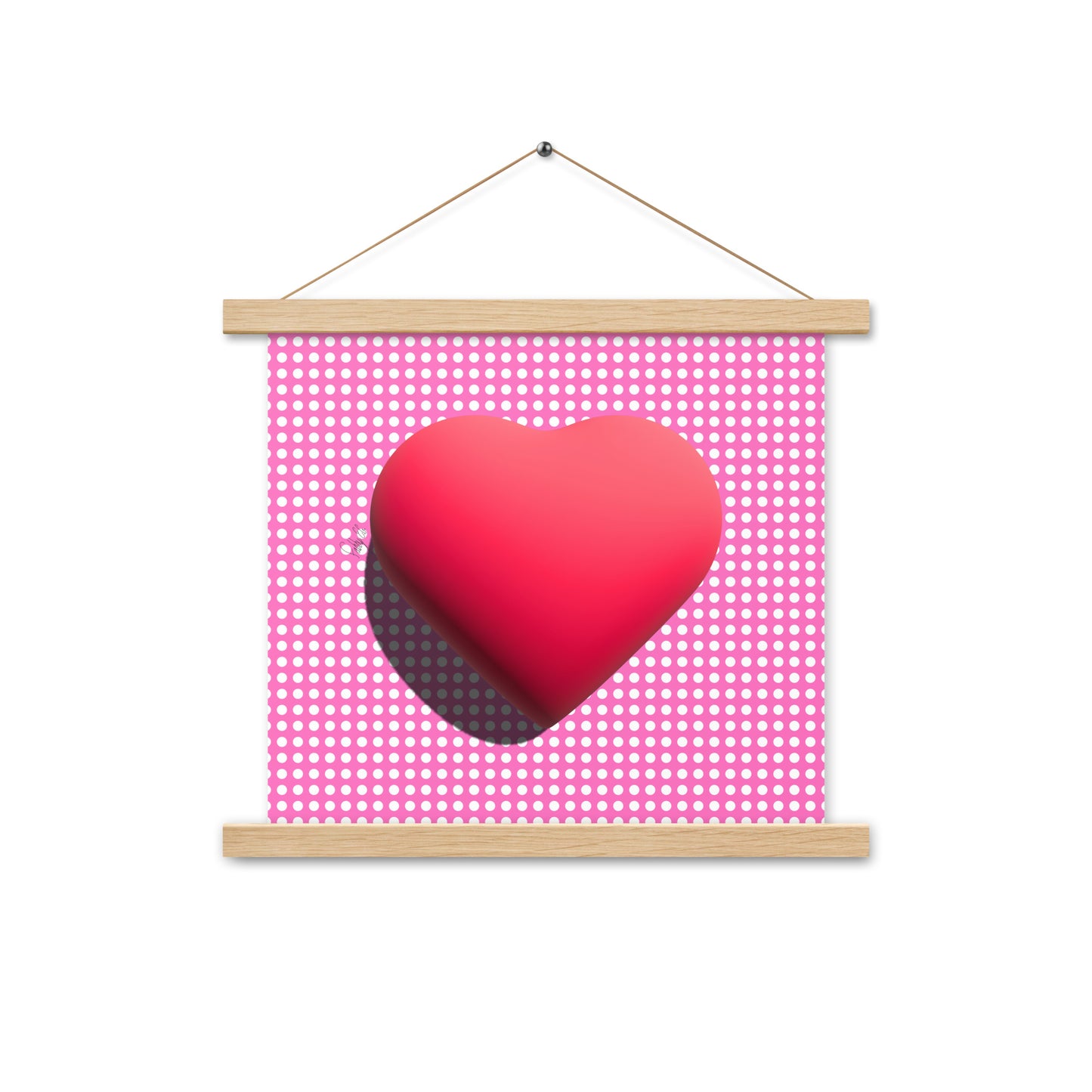 Shining heart for love Poster with hangers