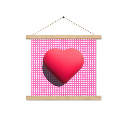 Shining heart for love Poster with hangers