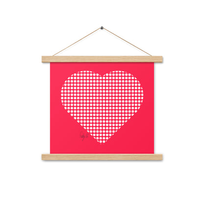 In love (dotted heart) Poster with hangers