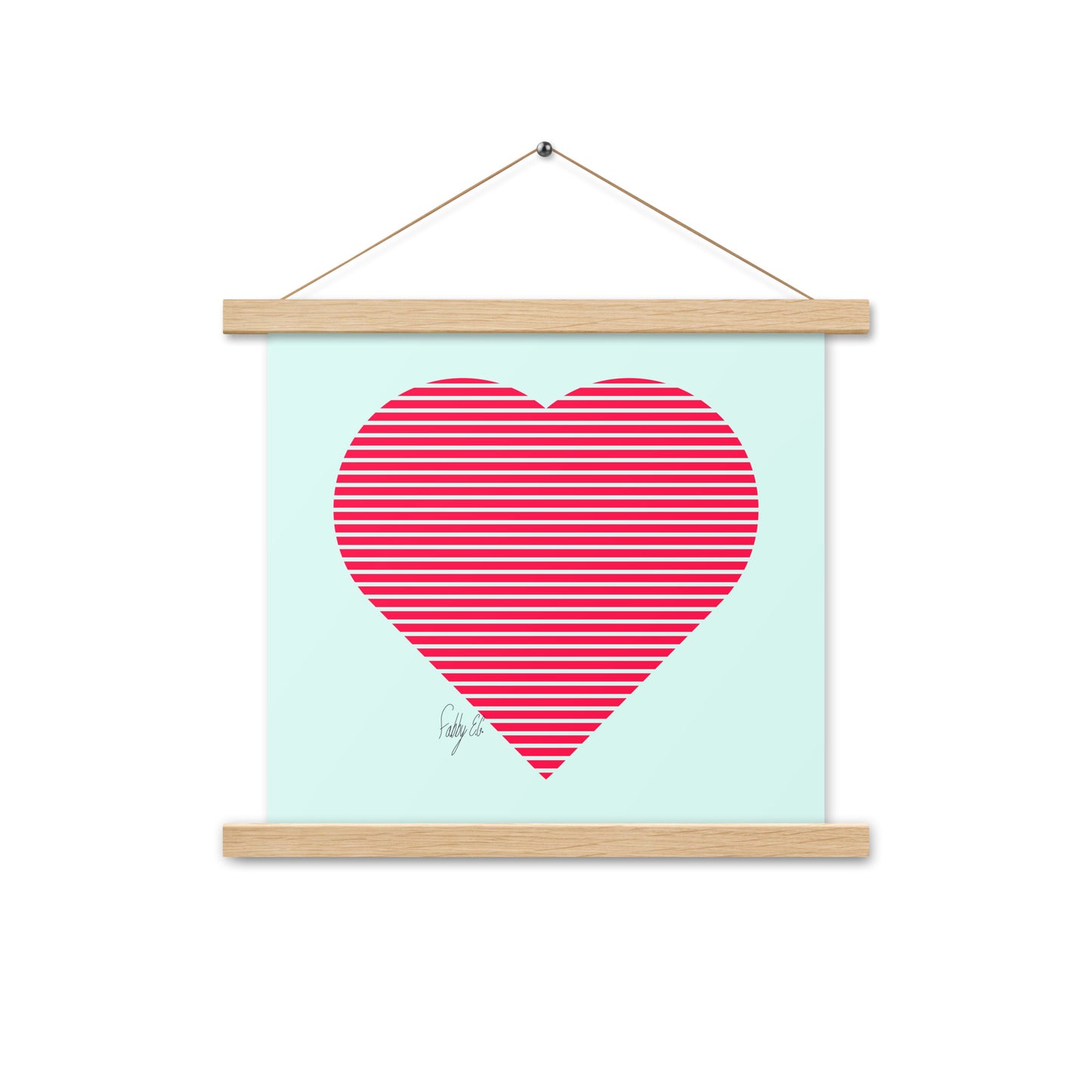 In love (passion heart stripes) Poster with hangers