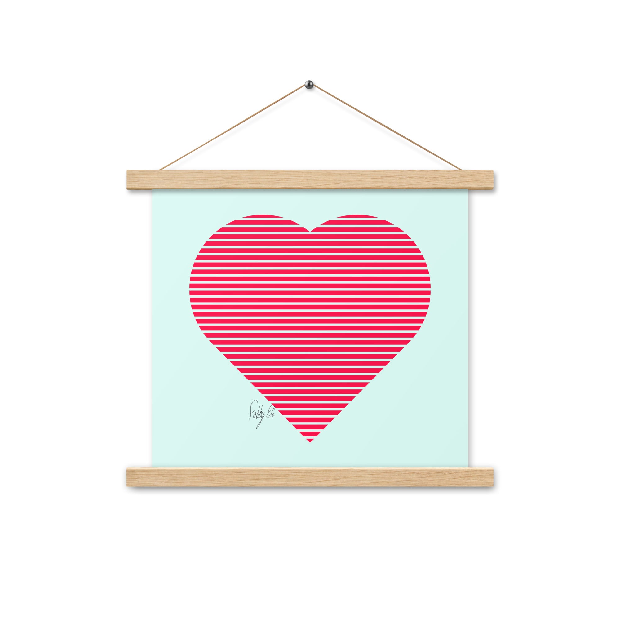 In love (passion heart stripes) Poster with hangers