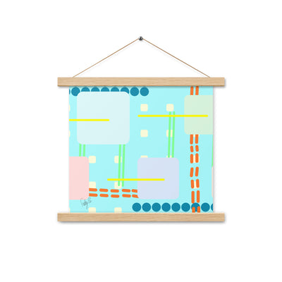 Off grid blue Poster with hangers