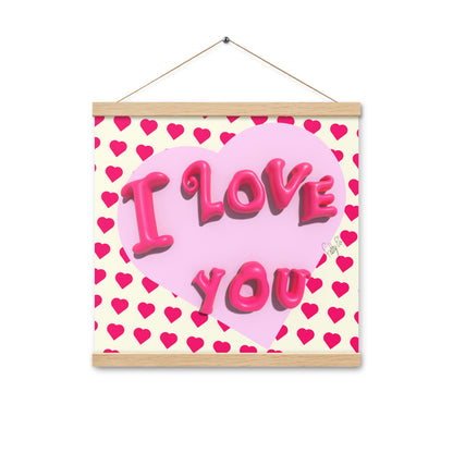 I love you heart Poster with hangers