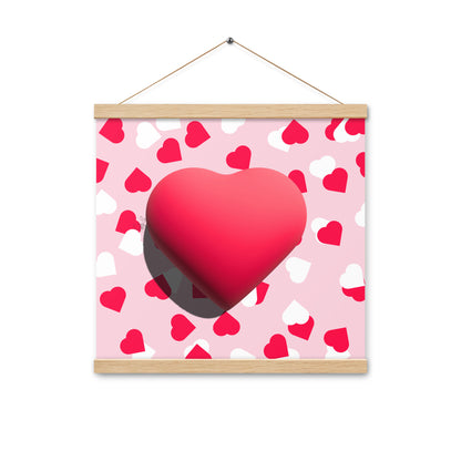 Valentines heart for love Poster with hangers