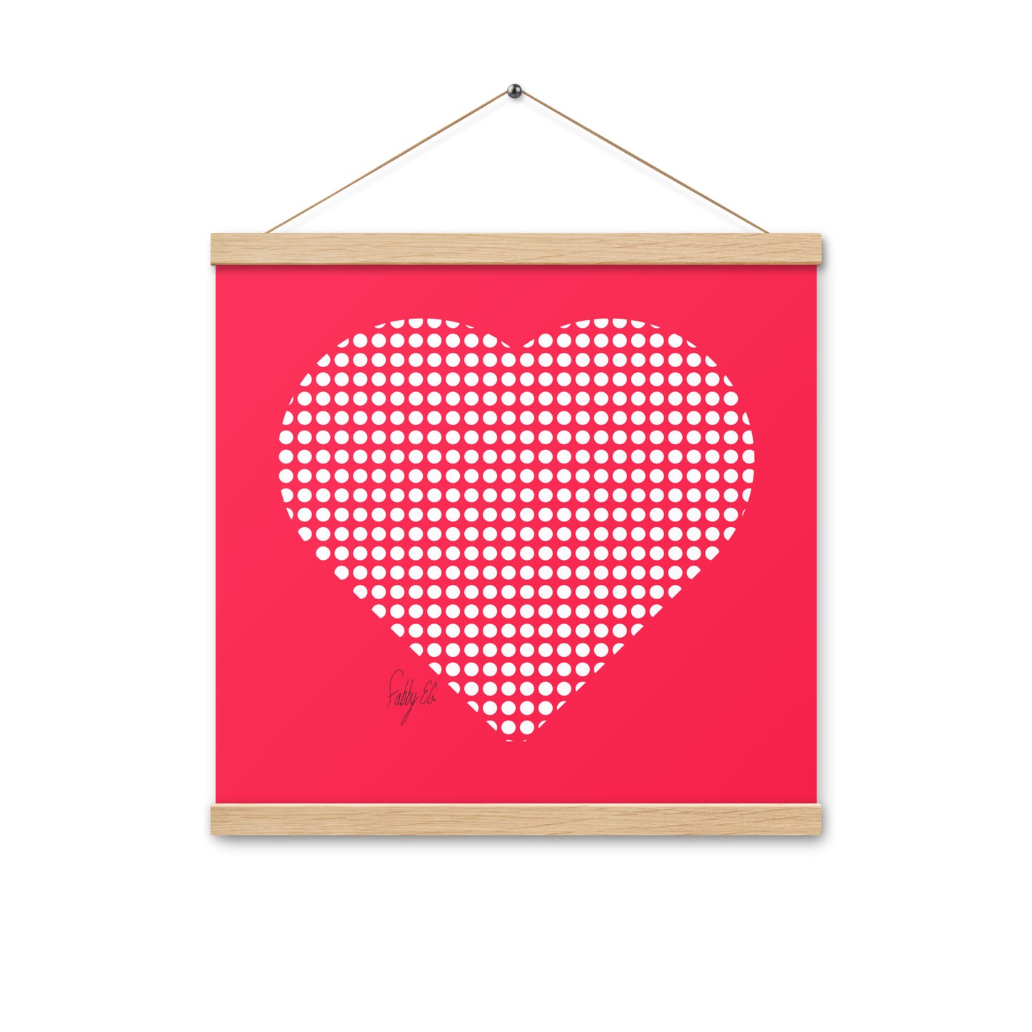 In love (dotted heart) Poster with hangers