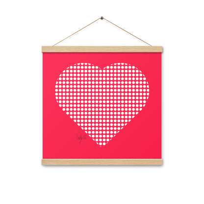 In love (dotted heart) Poster with hangers