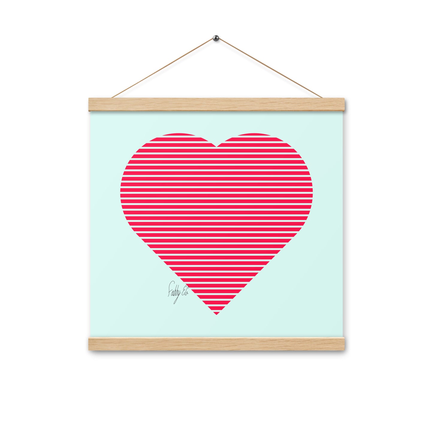 In love (passion heart stripes) Poster with hangers