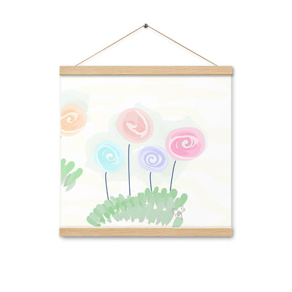 Women’s day flowers Poster with hangers