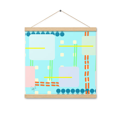Off grid blue Poster with hangers