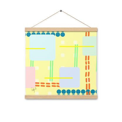 Off grid yellow Poster with hangers