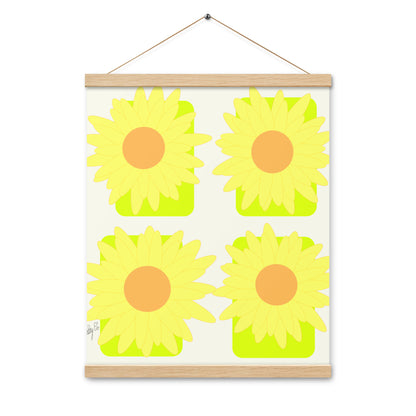 Sunflower squares Poster with hangers