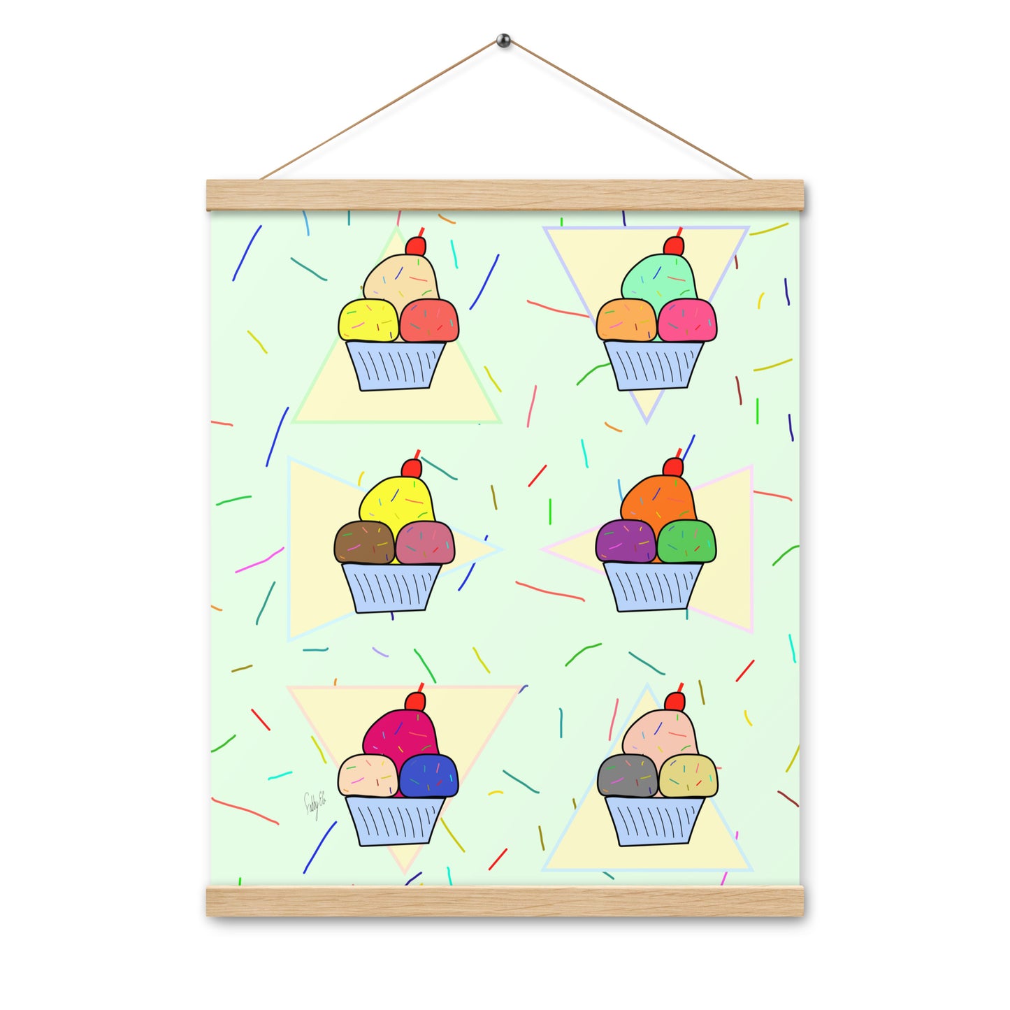 Ice cream time Poster with hangers