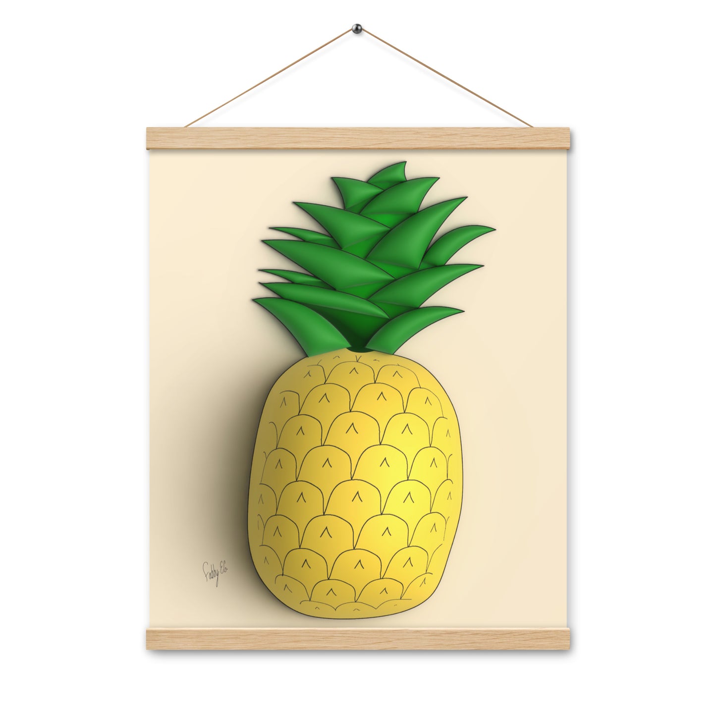 Pineapple 3D Poster with hangers