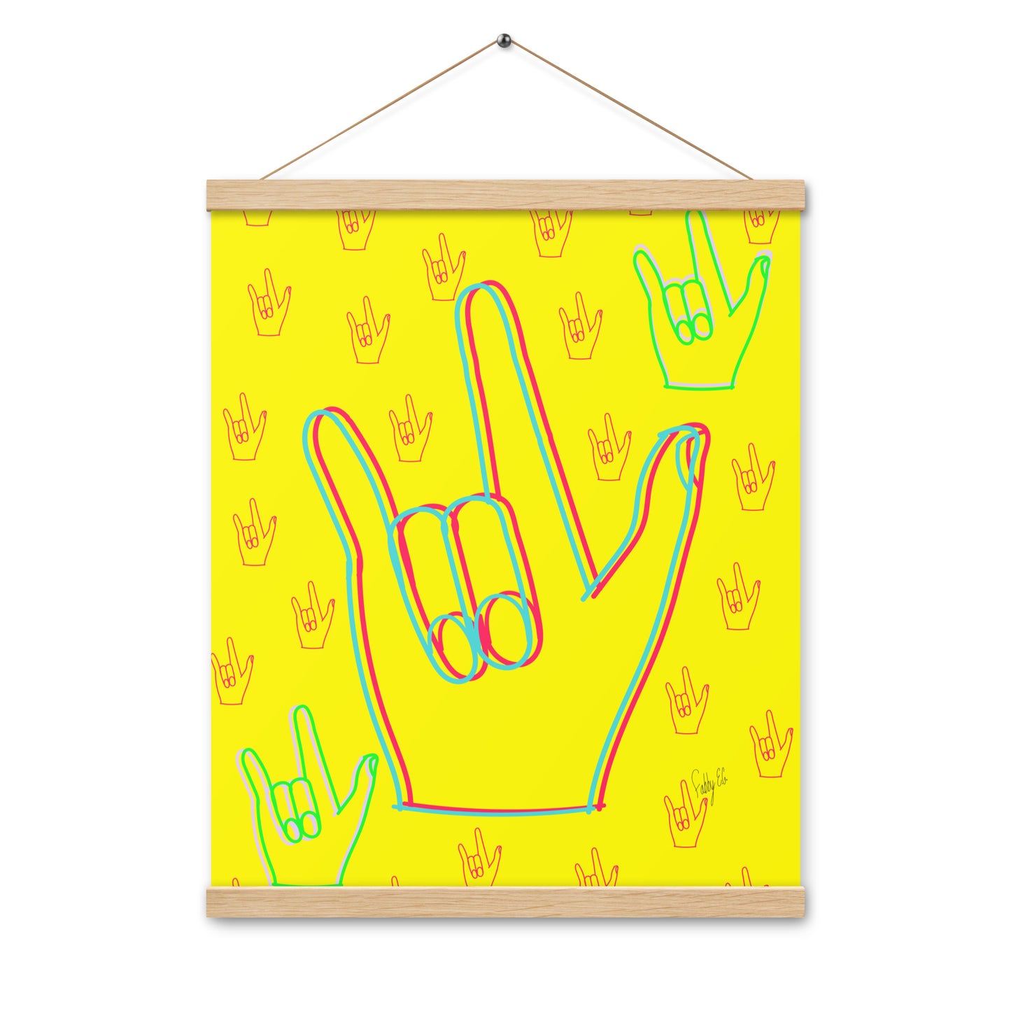 I love you sign language Poster with hangers