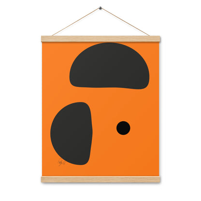 Opposite dots orange Poster with hangers