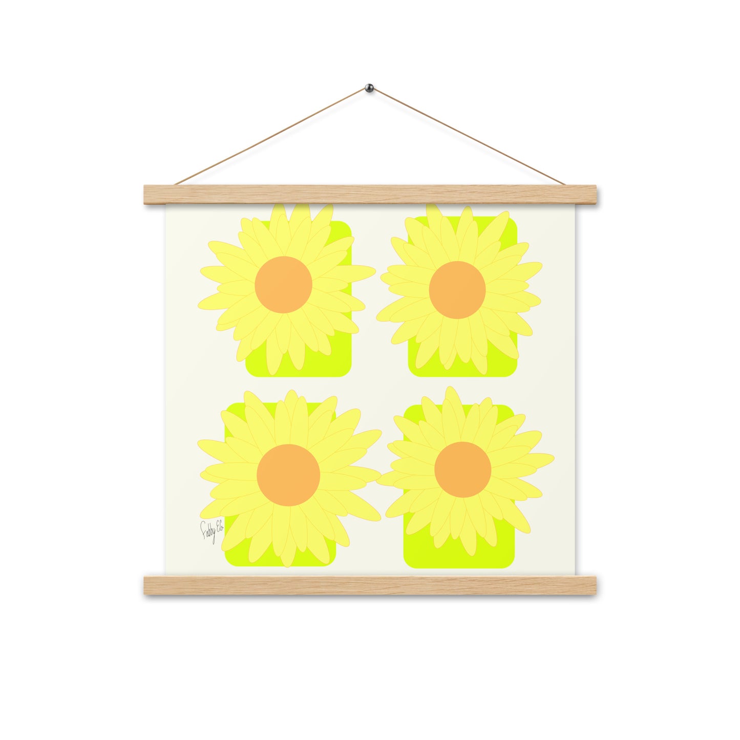 Sunflower squares Poster with hangers