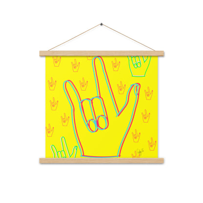 I love you sign language Poster with hangers