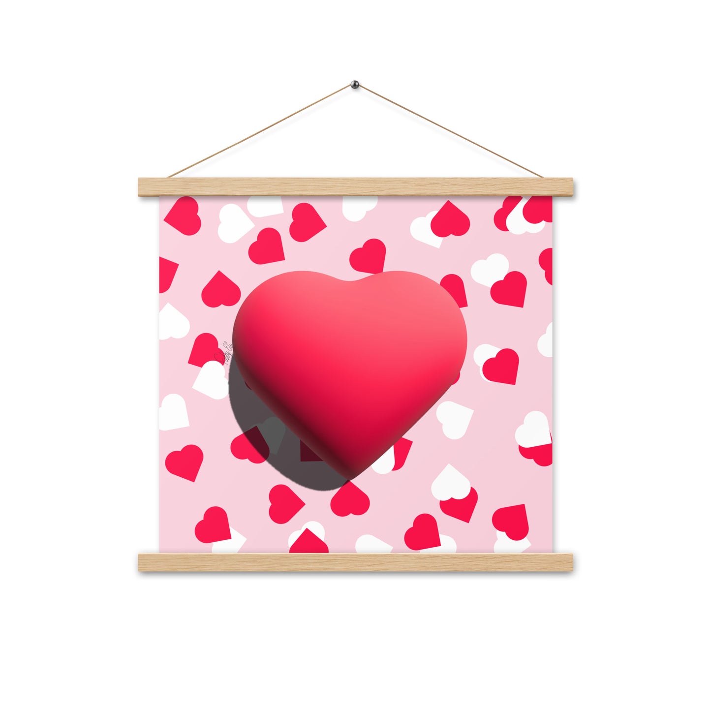 Valentines heart for love Poster with hangers