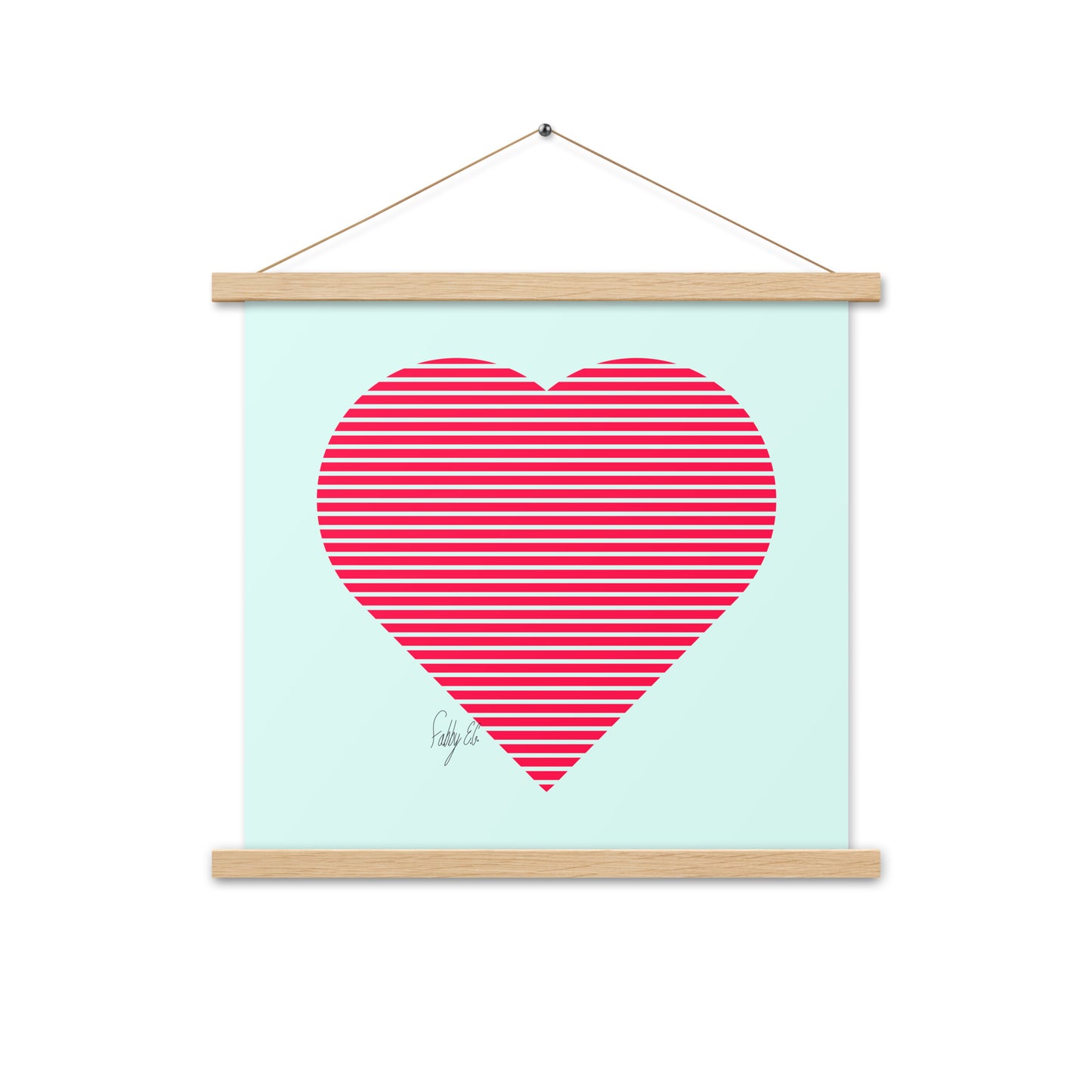 In love (passion heart stripes) Poster with hangers