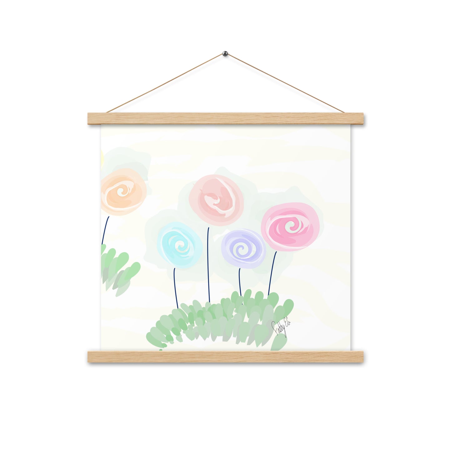 Women’s day flowers Poster with hangers