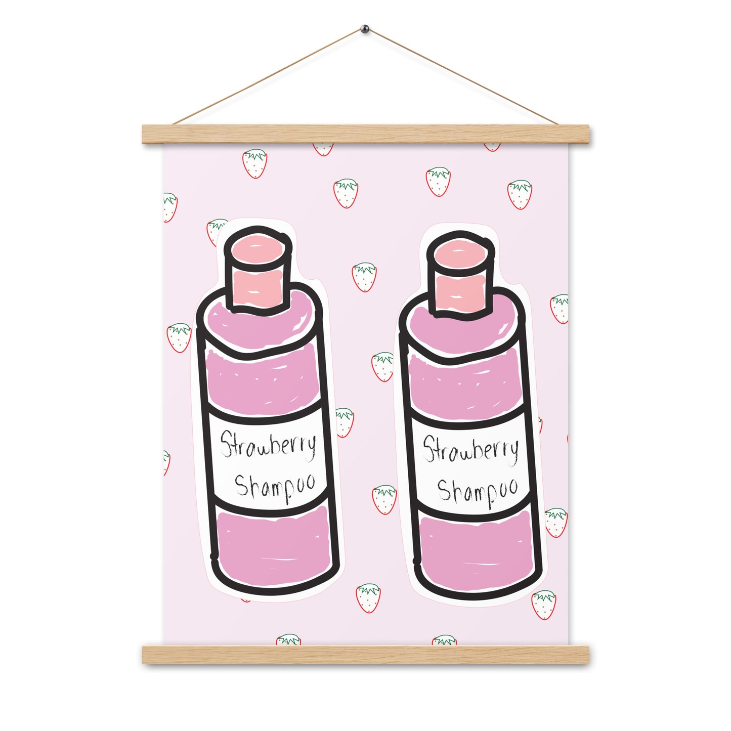 Strawberry shampoo Poster with hangers